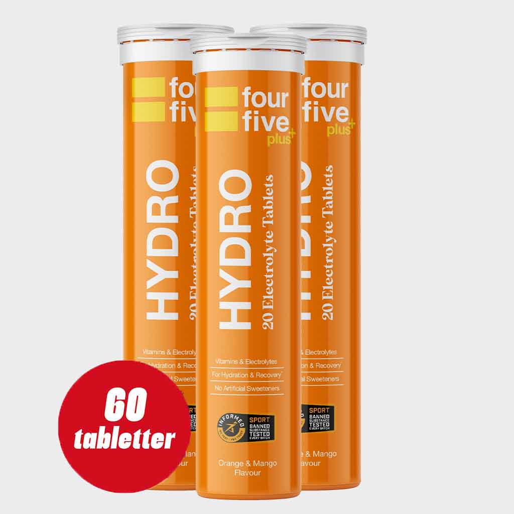 Koffeinfrie Hydrate-tabletter Mango/appelsin